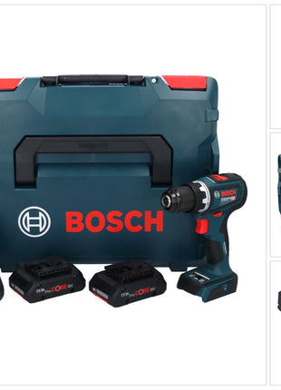 Bosch GSR 18V-90 C Taladro atornillador inalámbrico profesional 18 V 64 Nm Brushless (06019K6004) + 2x batería ProCORE 4,0 Ah + cargador + L-Boxx