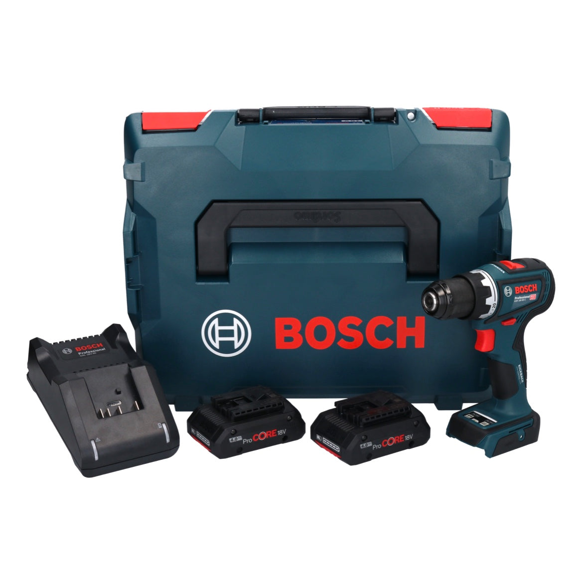 Bosch GSR 18V-90 C Professional perceuse-visseuse sans fil 18 V 64 Nm sans balais (06019K6004) + 2x batterie ProCORE 4,0 Ah + chargeur + L-Boxx