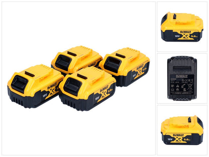 Batterie DeWalt DCB 184 P4 18 V 5,0 Ah / 5000 mAh 4 pièces XR Li-Ion - avec indicateur de niveau de charge.