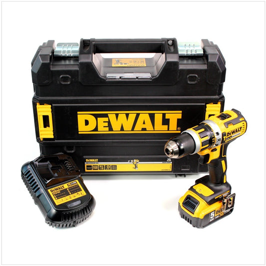 DeWalt DCD 795 P1 Akku Schlagbohrschrauber 18V 60Nm + 1x Akku 5,0Ah + Ladegerät + TSTAK - Toolbrothers