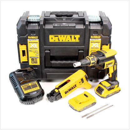 DeWalt DCF 620 D2K Akku Trockenbauschrauber 18V 1/4" Brushless + 2x Akku 2,0Ah + Schnellladegerät + TSTAK - Toolbrothers