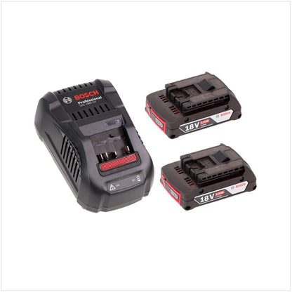 Bosch Akku Set mit 2 x GBA 2 Ah Akku und Ladegerät GAL 1880 CV für 14,4 V - 18 V Li-Ion - Toolbrothers