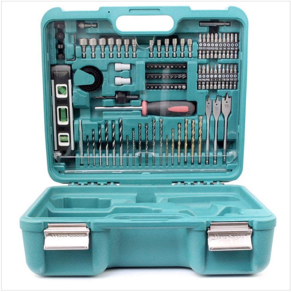 Makita DHP 453 SA1TK Akku Schlagbohrschrauber 18 V 42 Nm + 1x Akku 2,0 Ah + Ladegerät + 101 tlg. Werkzeugset + Koffer - Toolbrothers