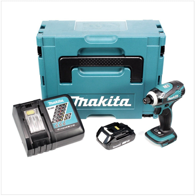 Makita DTD 146 Y1J-D 18 V Li-ion Akku Schlagschrauber im Makpac mit 1x BL 1815 N 1,5 Ah Akku und DC 18 RC Ladegerät - Toolbrothers