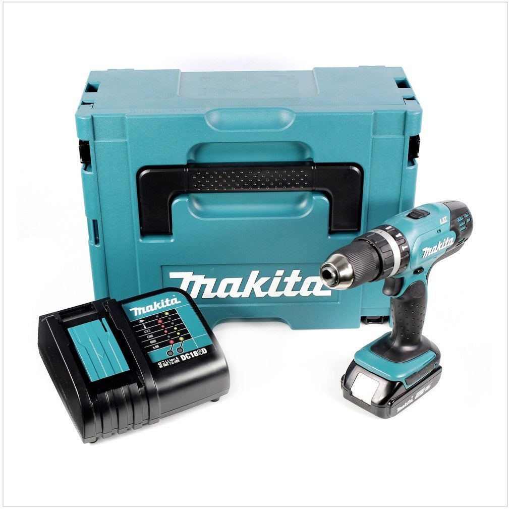 Makita DHP 453 SA1J Akku Schlagbohrschrauber 18 V 42 Nm + 1x Akku 2,0 Ah + Ladegerät + Makpac - Toolbrothers