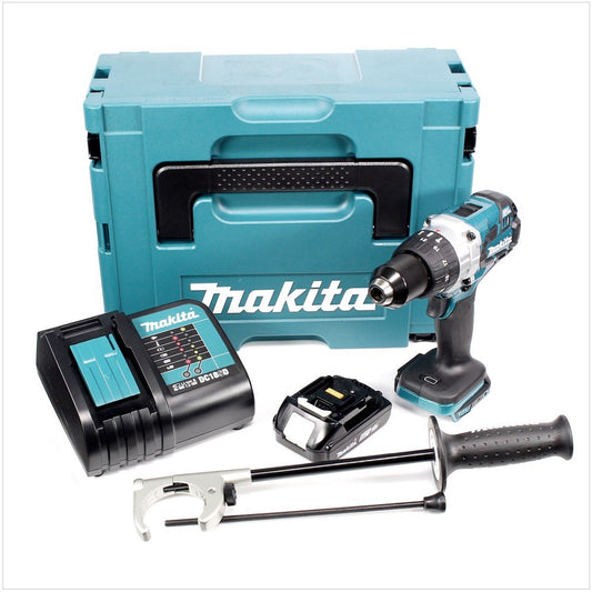 Makita DHP 481 SA1J Akku Schlagbohrschrauber 18 V 115 Nm Brushless + 1x Akku 2,0 Ah + Ladegerät + Makpac - Toolbrothers