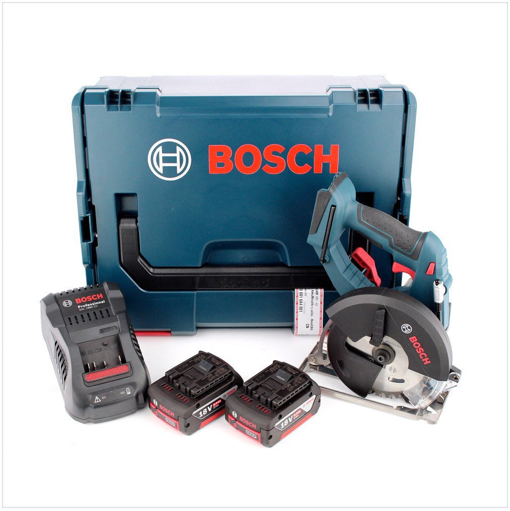 Bosch GKM 18 V-LI Professional Akku Metall Kreissäge 136 mm mit 2 x 5,0 Ah Li-Ion Akkus + Ladegerät + L-Boxx - Toolbrothers