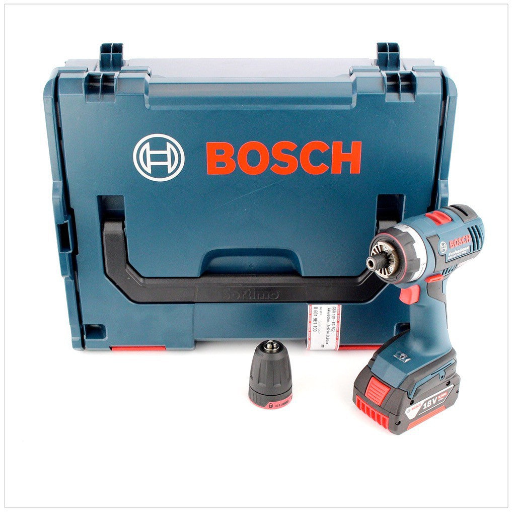 Bosch GSR 18 V-EC FC2 Akku Bohrschrauber mit Bohrfutter GFA FC2 und 1x GBA 5,0 Ah Akku + L-Boxx - Toolbrothers