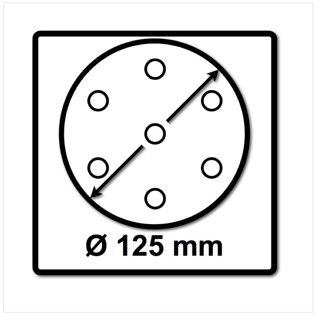 Festool STF D125/8 Schleifscheiben 125 mm Granat P60 GR / 50 Stück ( 497166 ) - Toolbrothers