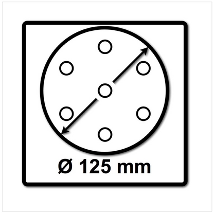 Festool STF D125/8 Schleifscheiben 125 mm Granat P60 GR / 50 Stück ( 497166 ) - Toolbrothers