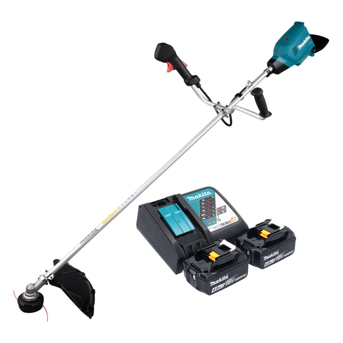 Makita DUR 369 ARM2 débroussailleuse sur batterie 36 V (2x 18 V) 43 cm sans balais + 2x batterie 4,0 Ah + chargeur