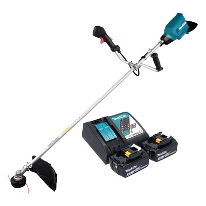 Makita DUR 369 ART2 débroussailleuse sur batterie 36 V (2x 18 V) 43 cm sans balais + 2x batterie 5,0 Ah + chargeur