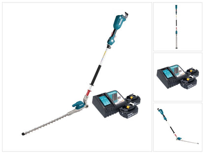 Taille-haie à batterie Makita DUN 500 WRM2 18 V 50 cm sans balai + 2x batteries 4,0 Ah + chargeur