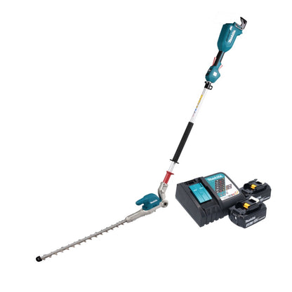 Taille-haie à batterie Makita DUN 500 WRM2 18 V 50 cm sans balai + 2x batteries 4,0 Ah + chargeur