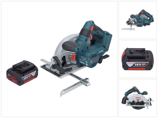 Bosch GKS 18V-57-2 Scie circulaire sans fil professionnelle 18 V 165 mm sans balais + 1x batterie 4,0 Ah - sans chargeur