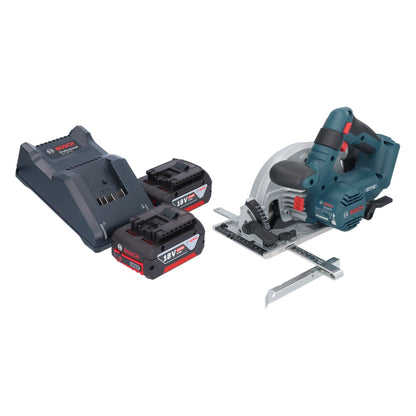 Bosch GKS 18V-57-2 Professional Akku Handkreissäge 18 V 165 mm Brushless + 2x Akku 4,0 Ah + Ladegerät