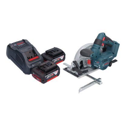 Bosch GKS 18V-57-2 Professional Akku Handkreissäge 18 V 165 mm Brushless + 2x Akku 5,0 Ah + Ladegerät