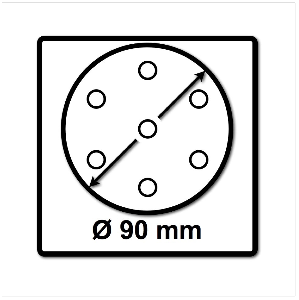 Festool STF D90/6 Schleifscheiben 90 mm Granat P60 GR / 50 Stück ( 497364 ) - Toolbrothers