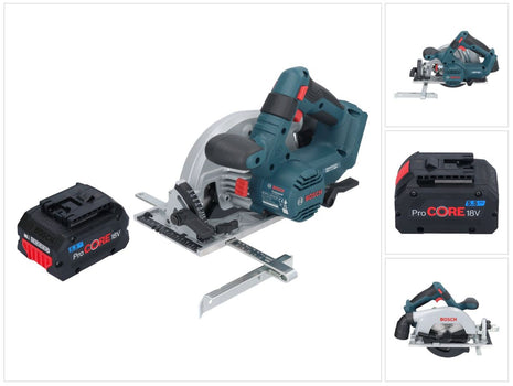 Bosch GKS 18V-57-2 Sierra circular inalámbrica profesional 18 V 165 mm sin escobillas + 1x batería ProCORE 5,5 Ah - sin cargador