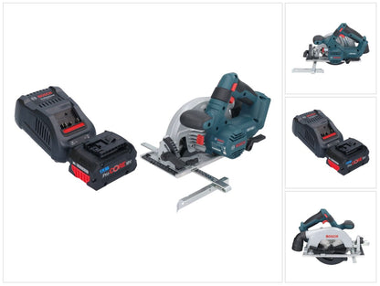 Bosch GKS 18V-57-2 Scie circulaire professionnelle sur batterie 18 V 165 mm sans balais + 1 batterie ProCORE 5,5 Ah + chargeur