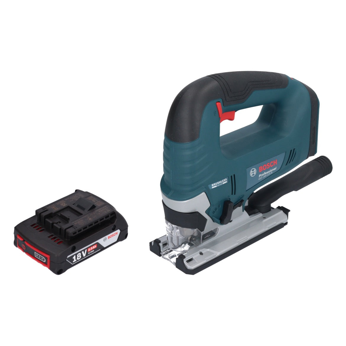 Bosch GST 18V-125 B Professional Akku Stichsäge 18 V 125 mm Brushless + 1x Akku 2,0 Ah - ohne Ladegerät