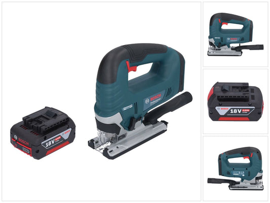 Bosch GST 18V-125 B Scie sauteuse professionnelle sans fil 18 V 125 mm sans balais + 1x batterie 4,0 Ah - sans chargeur