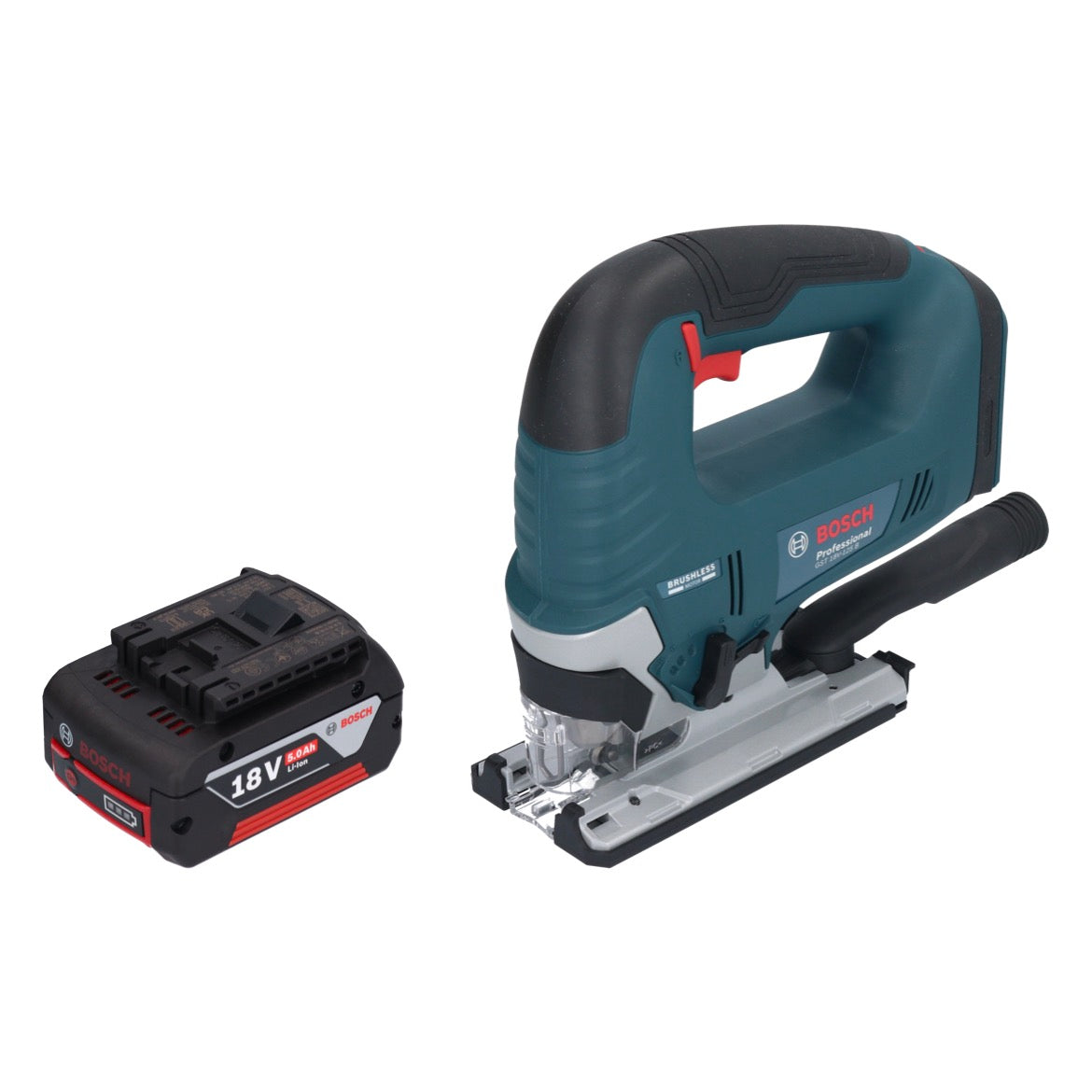 Bosch GST 18V-125 B Scie sauteuse professionnelle sans fil 18 V 125 mm sans balais + 1x batterie 5,0 Ah - sans chargeur