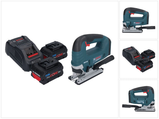 Bosch GST 18V-125 B Scie sauteuse professionnelle sur batterie 18 V 125 mm sans balais + 2 batteries ProCORE 5,5 Ah + chargeur