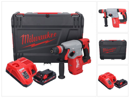 Marteau combiné à batterie Milwaukee M18 BLHX-301X 18 V 2,3 J sans balais + 1x batterie 3,0 Ah + chargeur + boîtier HD