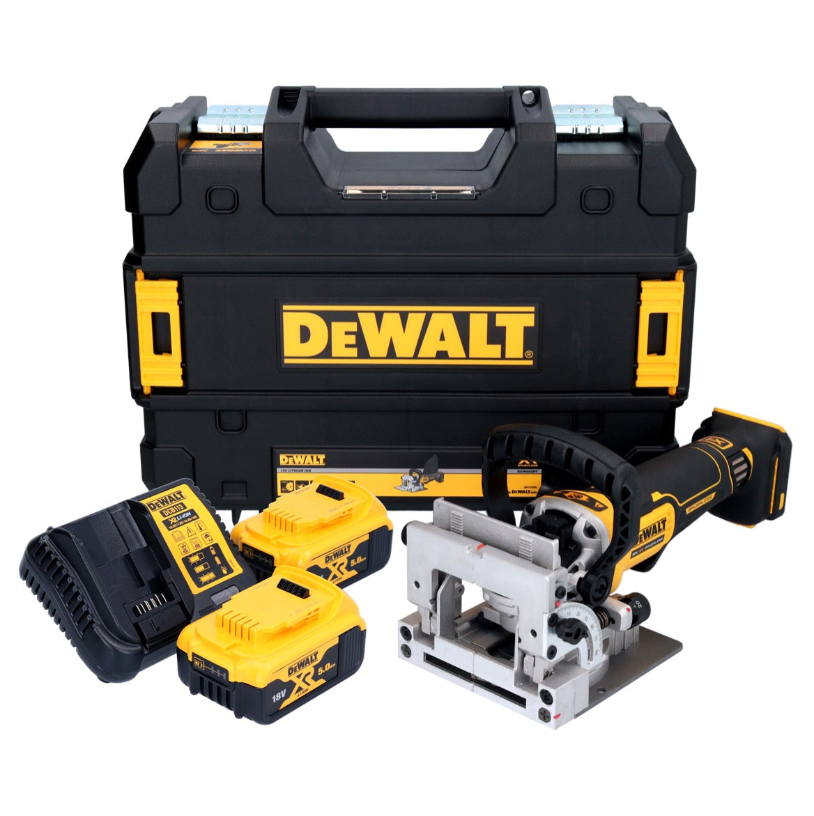 DeWalt DCW 682 P2T coupe-goujon plat sur batterie 18 V 102 x 20 mm sans balais + 2x batterie 5,0 Ah + chargeur + TSTAK