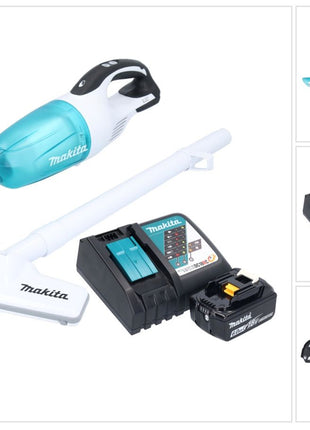 Aspirateur sans fil Makita DCL 181 FRG1WX 18 V 53 mbar 0,65 L + 1x batterie 6,0 Ah + chargeur