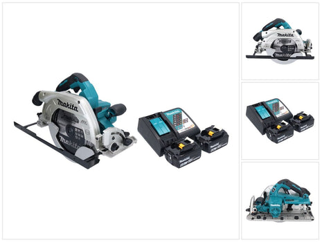 Makita DHS 900 RG2U scie circulaire à batterie 36 V (2x 18 V) 235 mm sans balais + 2x batterie 6,0 Ah + chargeur + adaptateur Bluetooth