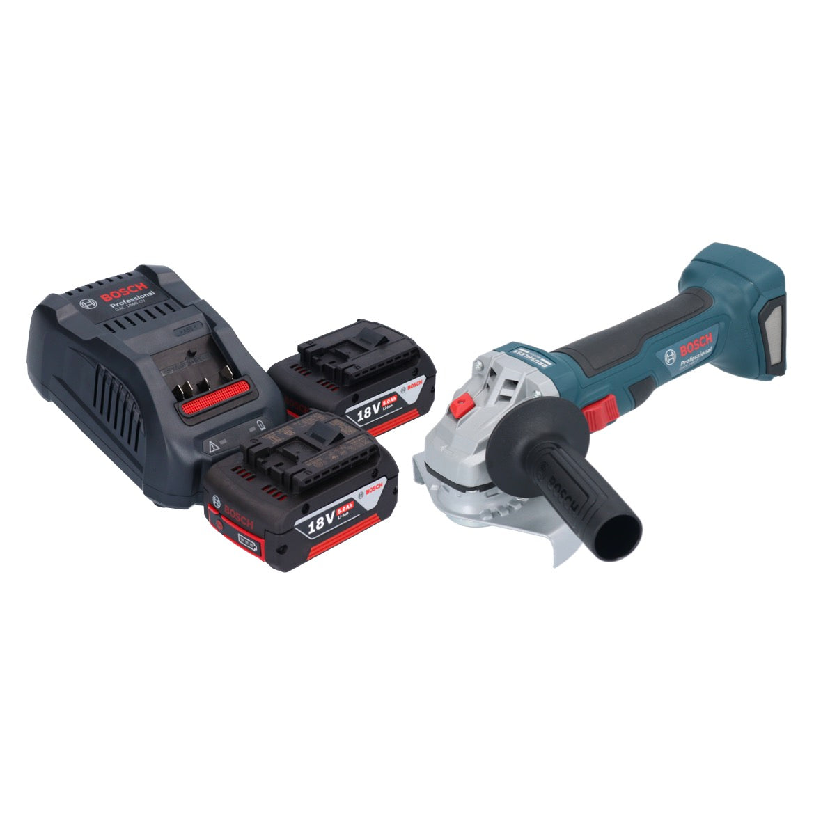 Meuleuse d'angle sans fil Bosch GWS 18V-7 Professional 18 V 125 mm sans balais + 2 batteries 5,0 Ah + chargeur