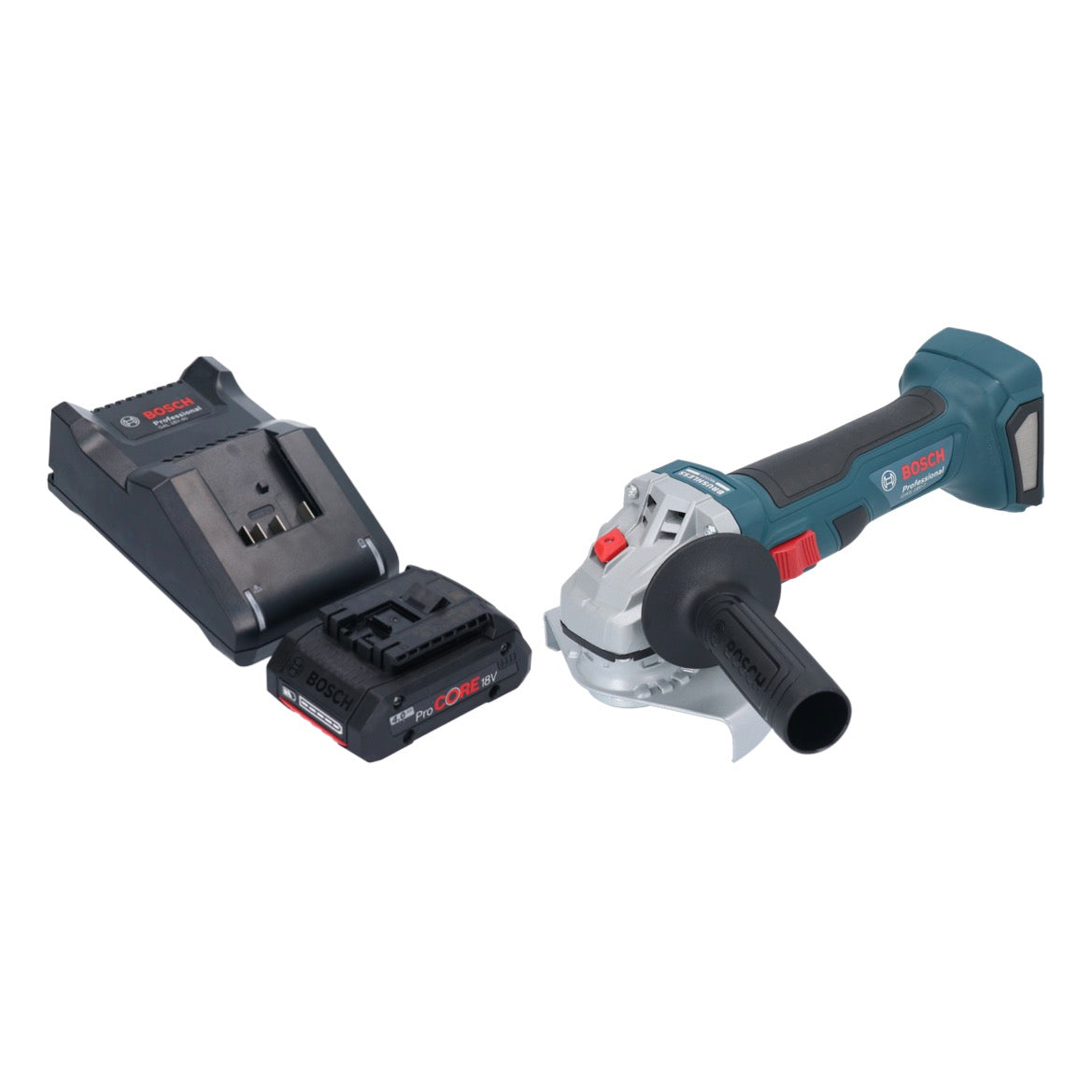 Bosch GWS 18V-7 Professional Akku Winkelschleifer 18 V 125 mm Brushless + 1x ProCORE Akku 4,0 Ah + Ladegerät