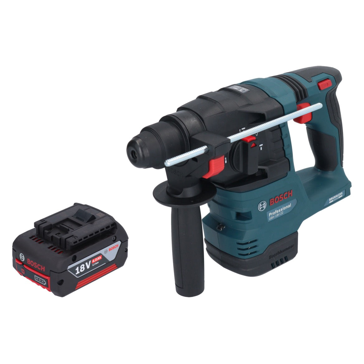 Bosch GBH 18V-22 Professional marteau perforateur sans fil 18 V 1,9 J SDS Plus Brushless + 1x batterie 4,0 Ah - sans chargeur