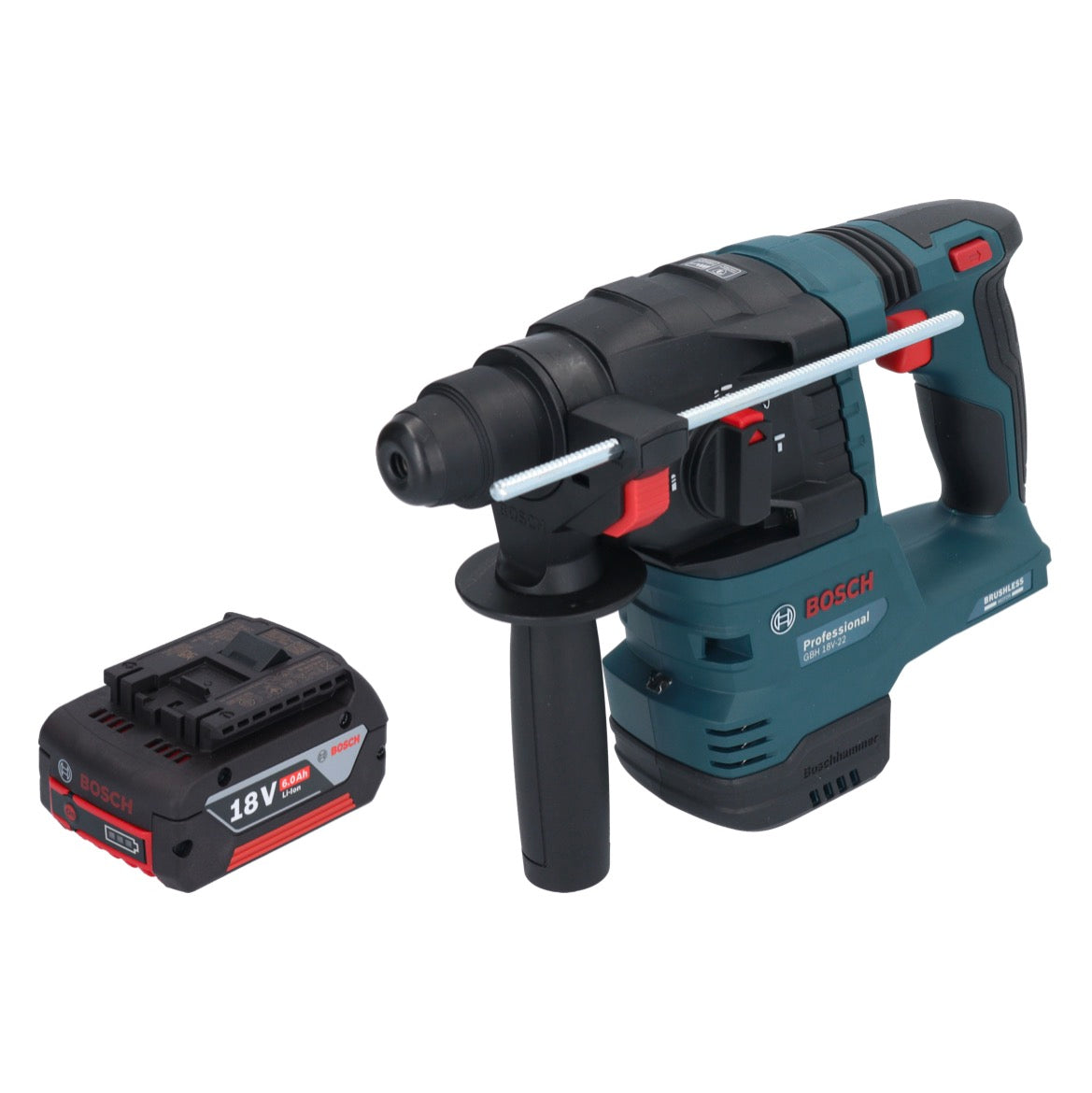 Bosch GBH 18V-22 Professional marteau perforateur sans fil 18 V 1,9 J SDS Plus Brushless + 1x batterie 6,0 Ah - sans chargeur