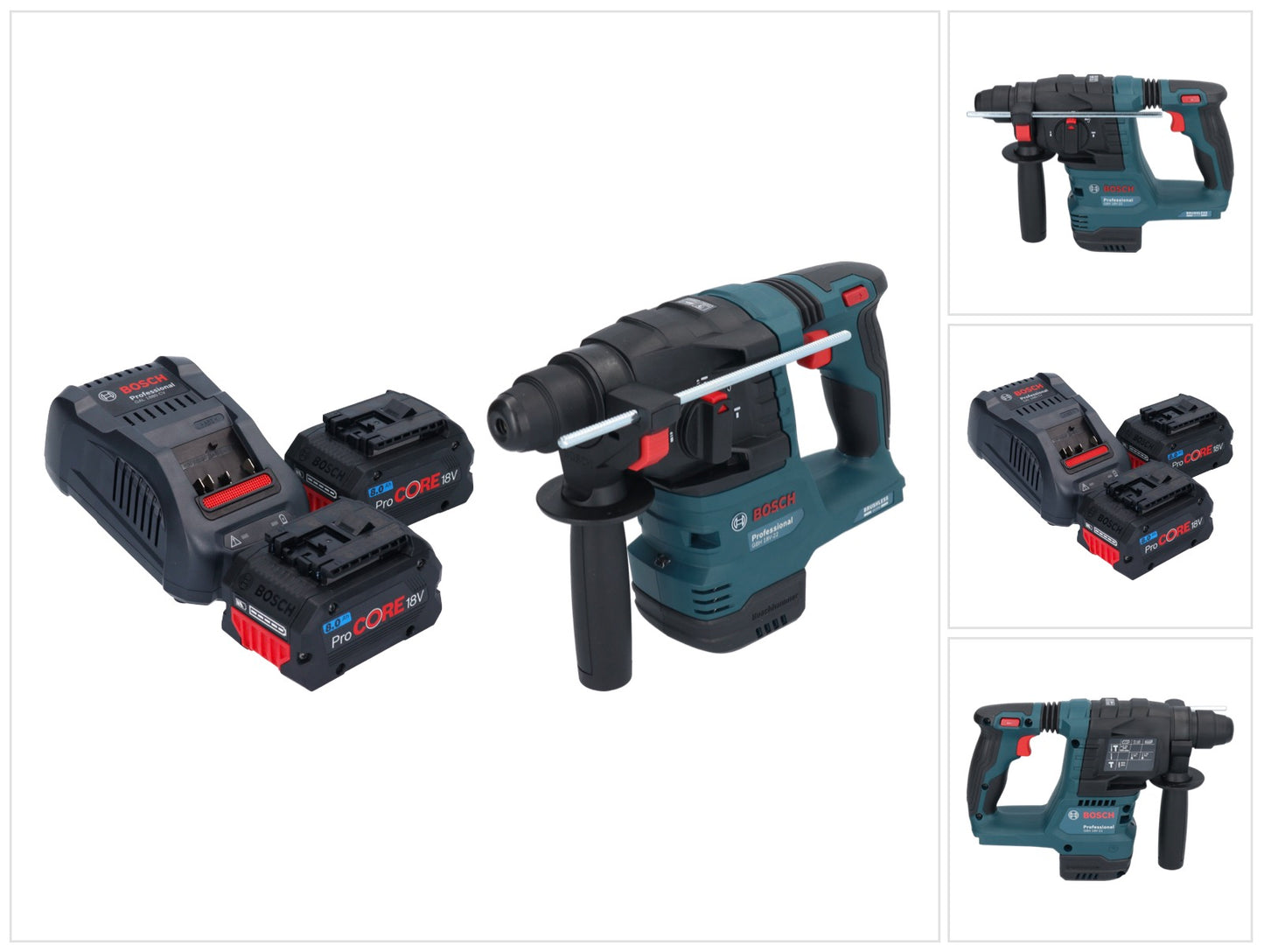 Bosch GBH 18V-22 Professional marteau perforateur sans fil 18 V 1,9 J SDS Plus sans balais + 2 batteries ProCORE 8,0 Ah + chargeur