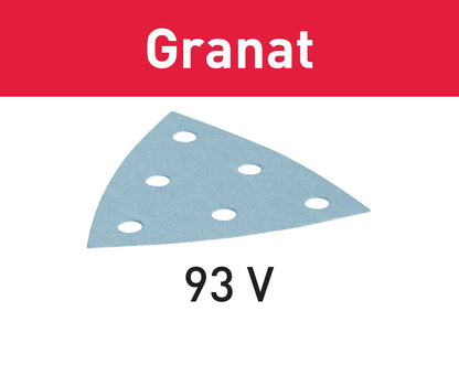 Festool STF V93/6 P120 GR/100 feuille abrasive grenat (497394) pour RO 90 DX, DX 93, RS 300, RS 3, LRS 93 (patin de ponçage en fer)