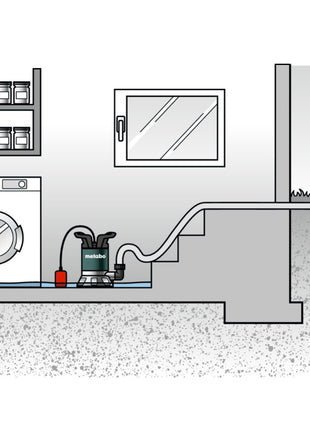 Bomba sumergible de agua limpia Metabo TP 7500 SI (0250750013) 300 vatios caudal 7500 l/h