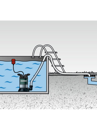 Bomba sumergible de agua limpia Metabo TP 7500 SI (0250750013) 300 vatios caudal 7500 l/h