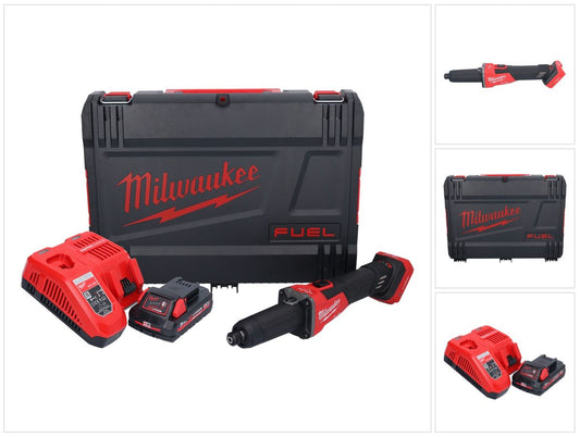 Milwaukee M18 FDGROVB-301X Akku Geradschleifer 18 V Brushless + 1x Akku 3,0 Ah + Ladegerät + HD Box