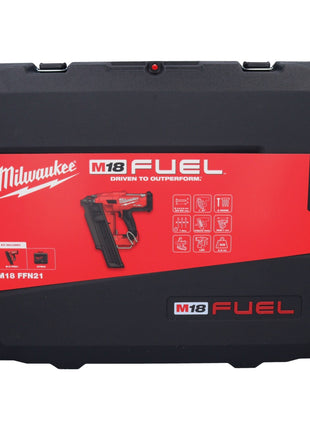 Cloueur à batterie Milwaukee M18 FFN21-0C 18 V 50 - 90 mm brushless (4933478993) + coffret - sans batterie, sans chargeur