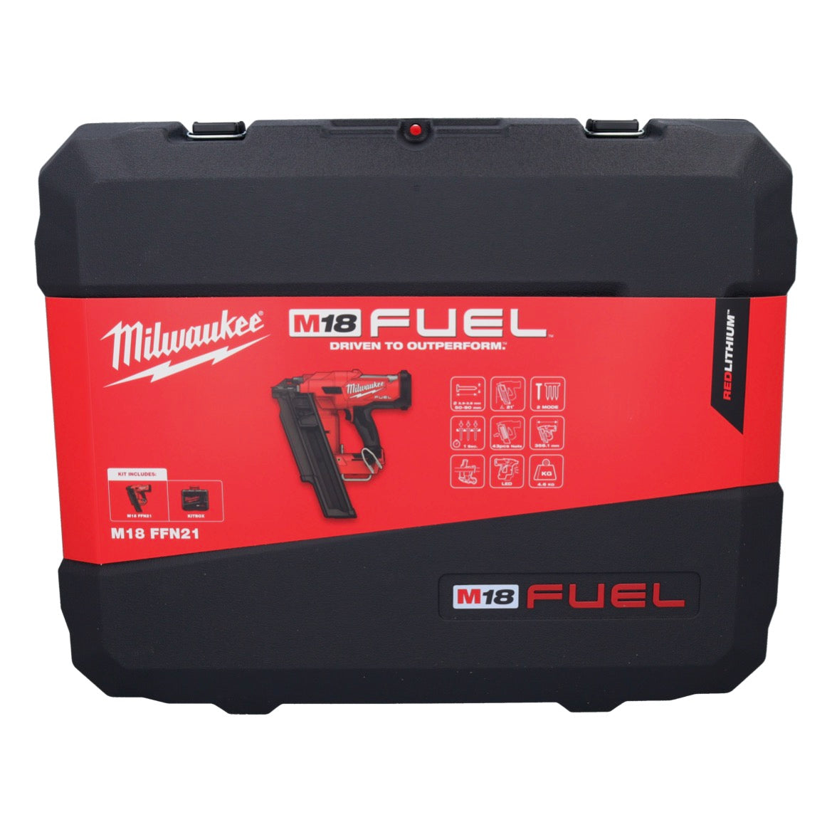 Cloueur à batterie Milwaukee M18 FFN21-0C 18 V 50 - 90 mm brushless (4933478993) + coffret - sans batterie, sans chargeur