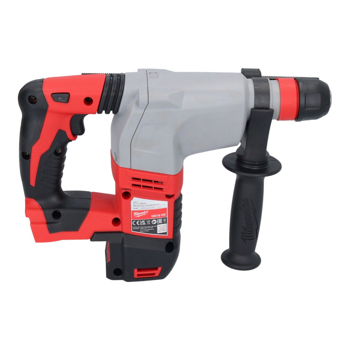 Marteau combiné à batterie Milwaukee M18 HD18HX-402 18 V 2,4 J + 2x batteries 4,0 Ah + chargeur