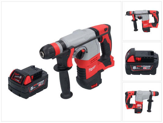 Marteau combiné à batterie Milwaukee M18 HD18HX-501 18 V 2,4 J + 1x batterie 5,0 Ah - sans chargeur