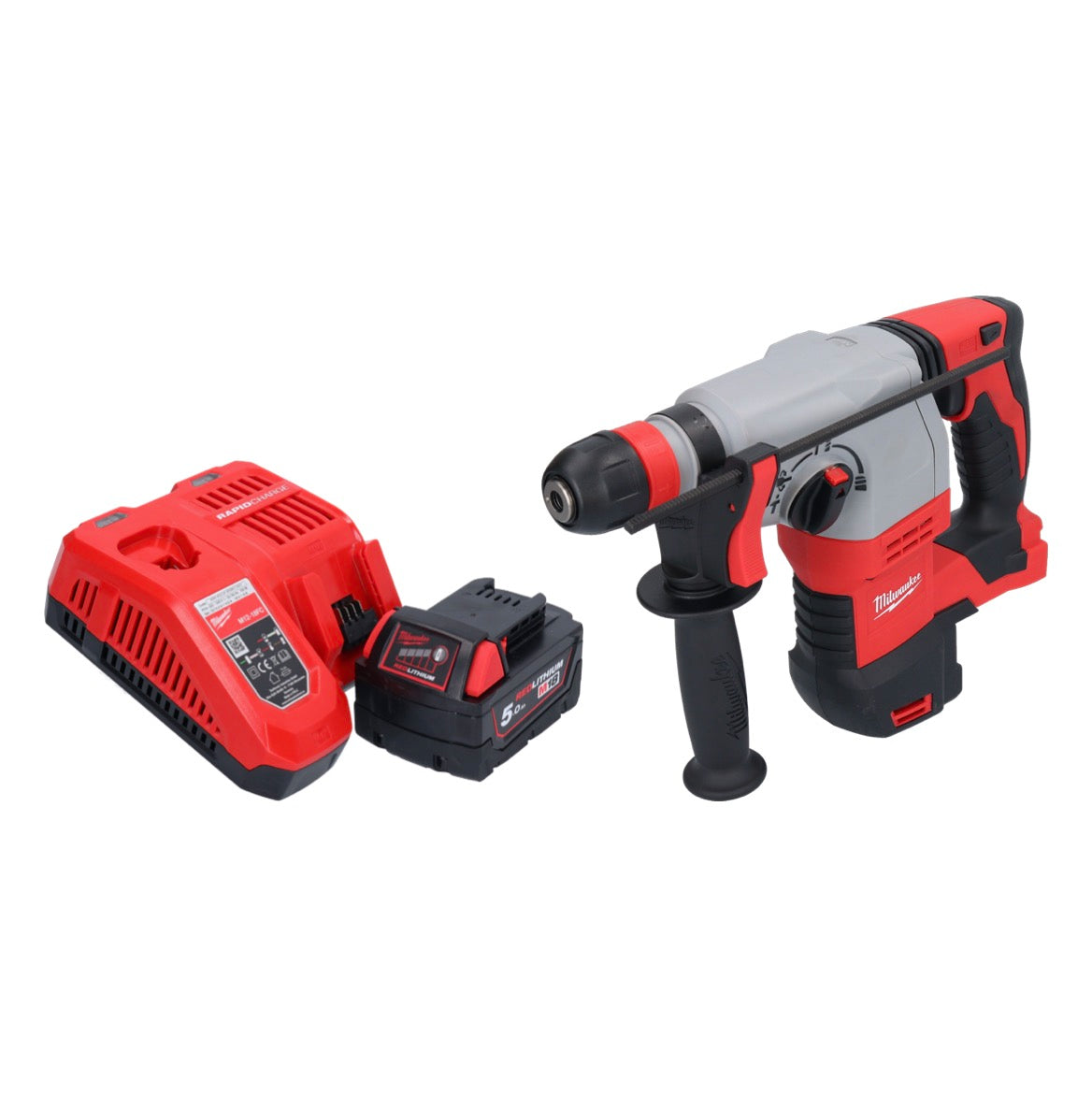 Milwaukee M18 HD18HX-501 Akku Kombihammer 18 V 2,4 J + 1x Akku 5,0 Ah + Ladegerät