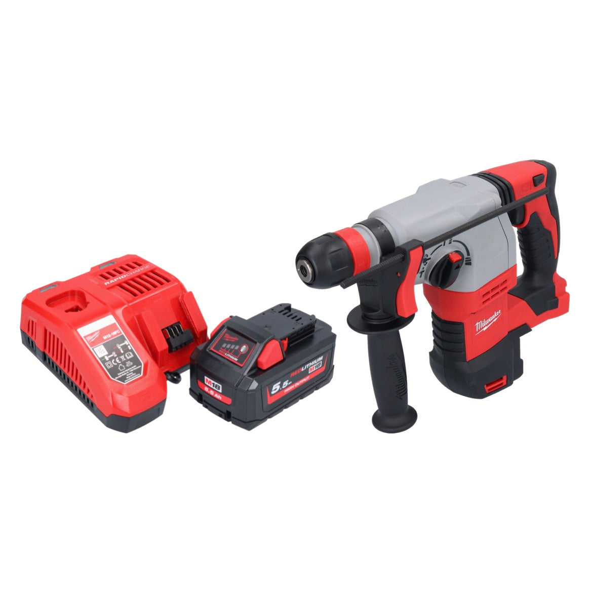 Marteau combiné à batterie Milwaukee M18 HD18HX-551 18 V 2,4 J + 1x batterie 5,5 Ah + chargeur