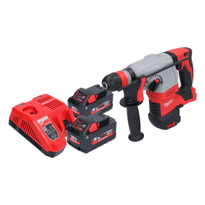 Milwaukee M18 HD18HX-552 Akku Kombihammer 18 V 2,4 J + 2x Akku 5,5 Ah + Ladegerät