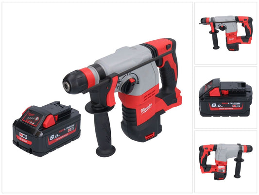 Milwaukee M18 HD18HX-801 Akku Kombihammer 18 V 2,4 J + 1x Akku 8,0 Ah - ohne Ladegerät