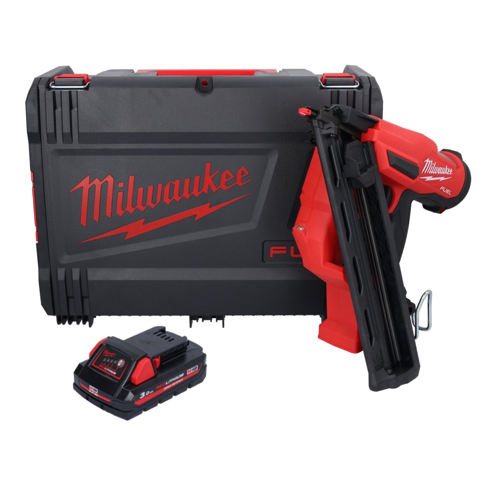 Cloueur à batterie Milwaukee M18 FN15GA-301X 18 V sans balais 32 - 64 mm + 1x batterie 3,0 Ah + boîtier HD - sans chargeur